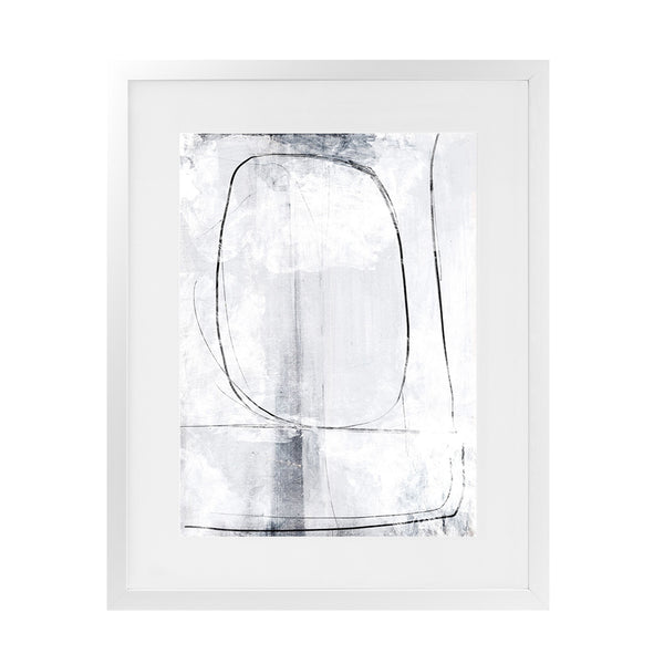 Shop Mood II Art Print-Abstract, Dan Hobday, Portrait, Rectangle, View All, White-framed painted poster wall decor artwork