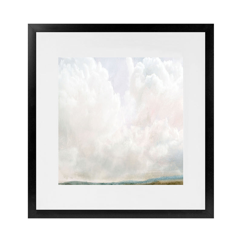 Shop Cumulus (Square) Art Print-Abstract, Dan Hobday, Neutrals, Square, View All, White-framed painted poster wall decor artwork