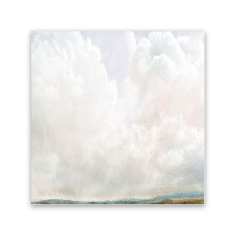 Shop Cumulus (Square) Canvas Art Print-Abstract, Dan Hobday, Neutrals, Square, View All, White-framed wall decor artwork