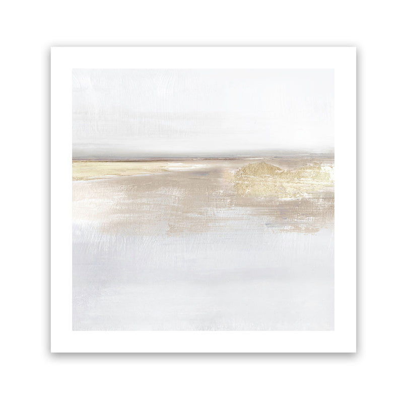 Shop Gold Light (Square) Art Print-Abstract, Dan Hobday, Neutrals, Square, View All, Yellow-framed painted poster wall decor artwork