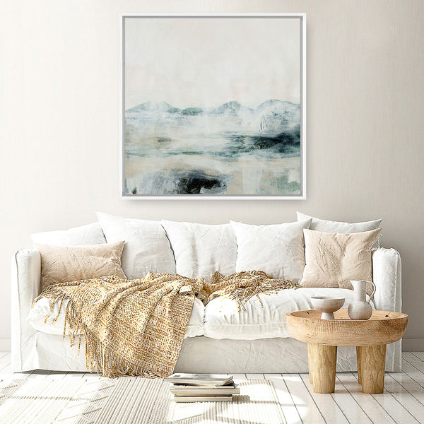 Shop Mountain Air (Square) Canvas Art Print-Abstract, Dan Hobday, Neutrals, Square, View All-framed wall decor artwork