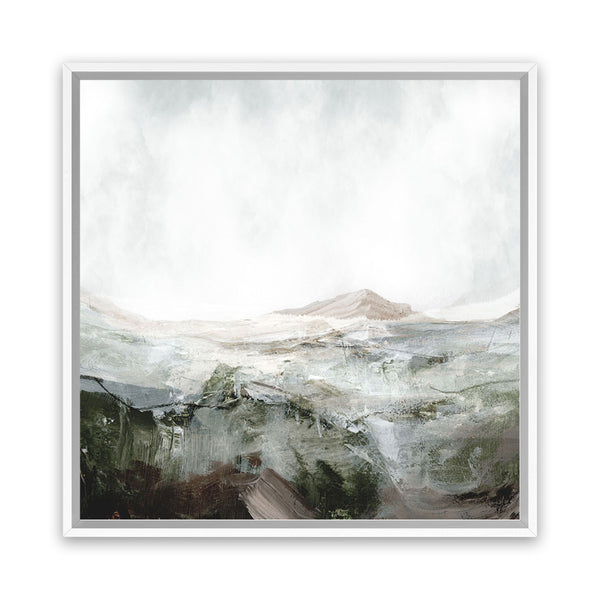 Shop Natural Land (Square) Canvas Art Print-Abstract, Dan Hobday, Green, Square, View All, White-framed wall decor artwork