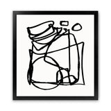 Shop Abstract Line (Square) Art Print-Abstract, Black, Dan Hobday, Square, View All, White-framed painted poster wall decor artwork