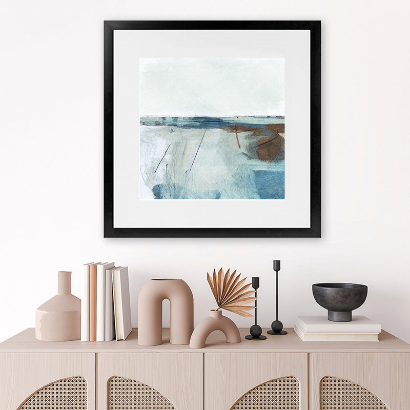 Shop Adventure (Square) Art Print-Abstract, Blue, Dan Hobday, Square, View All-framed painted poster wall decor artwork