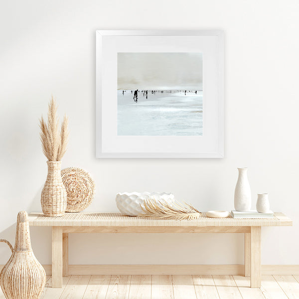 Shop Beachy (Square) Art Print-Abstract, Dan Hobday, Neutrals, Square, View All-framed painted poster wall decor artwork
