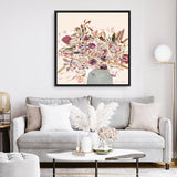Shop Blooms (Square) Canvas Art Print-Abstract, Dan Hobday, Pink, Square, View All-framed wall decor artwork