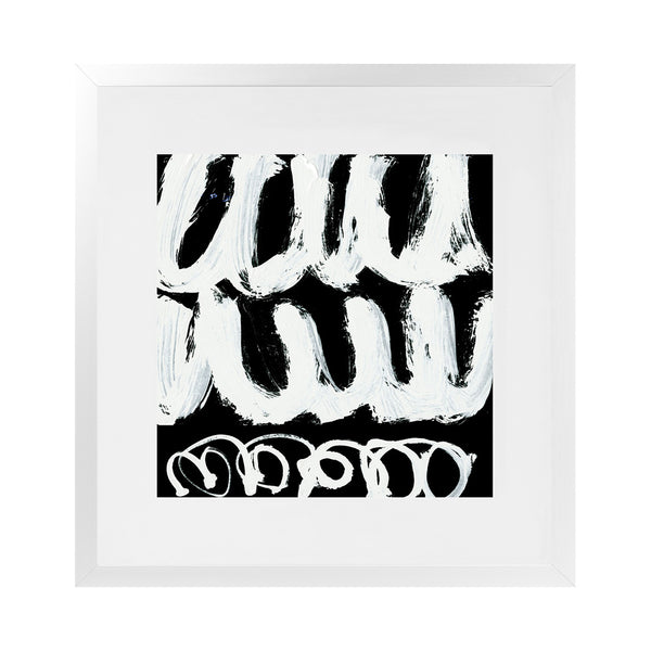 Shop Blop (Square) Art Print-Abstract, Black, Dan Hobday, Square, View All, White-framed painted poster wall decor artwork