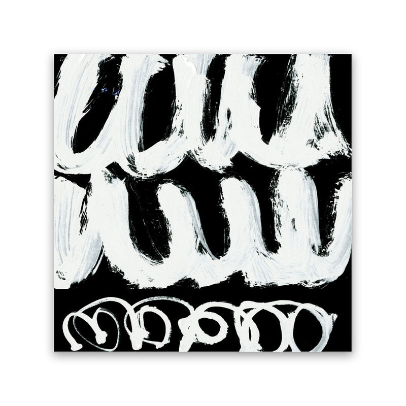 Shop Blop (Square) Canvas Art Print-Abstract, Black, Dan Hobday, Square, View All, White-framed wall decor artwork