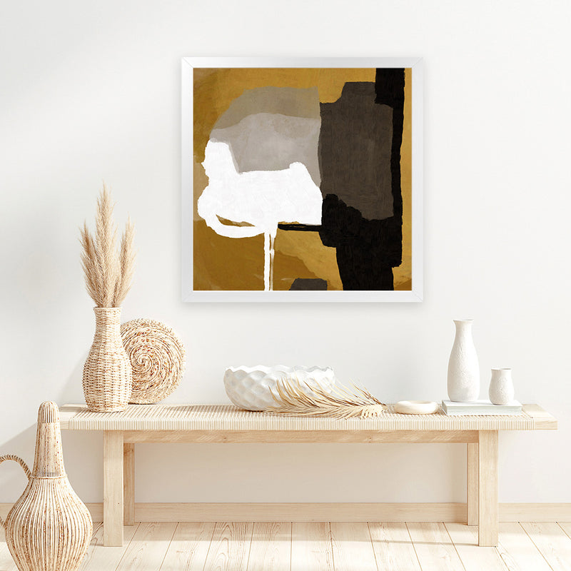 Shop Clue (Square) Art Print-Abstract, Brown, Dan Hobday, Square, View All-framed painted poster wall decor artwork