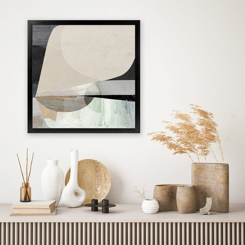 Shop Conversation (Square) Art Print-Abstract, Dan Hobday, Neutrals, Square, View All-framed painted poster wall decor artwork