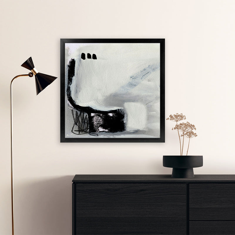 Shop Decoy 1 (Square) Art Print-Abstract, Black, Dan Hobday, Neutrals, Square, View All-framed painted poster wall decor artwork