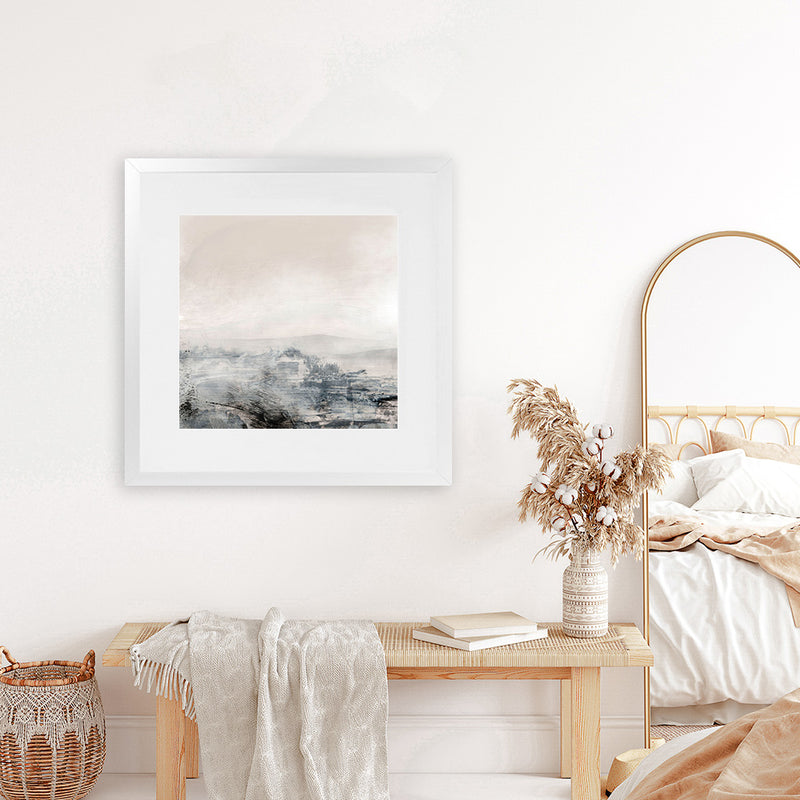Shop Distant (Square) Art Print-Abstract, Dan Hobday, Neutrals, Square, View All-framed painted poster wall decor artwork