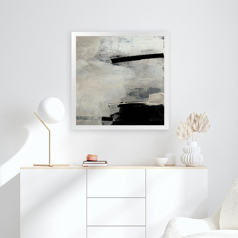 Shop Forever (Square) Art Print-Abstract, Black, Dan Hobday, Neutrals, Square, View All-framed painted poster wall decor artwork