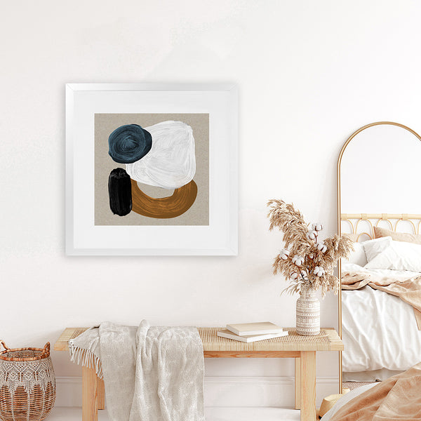 Shop Late In The Afternoon (Square) Art Print-Abstract, Brown, Dan Hobday, Square, View All-framed painted poster wall decor artwork