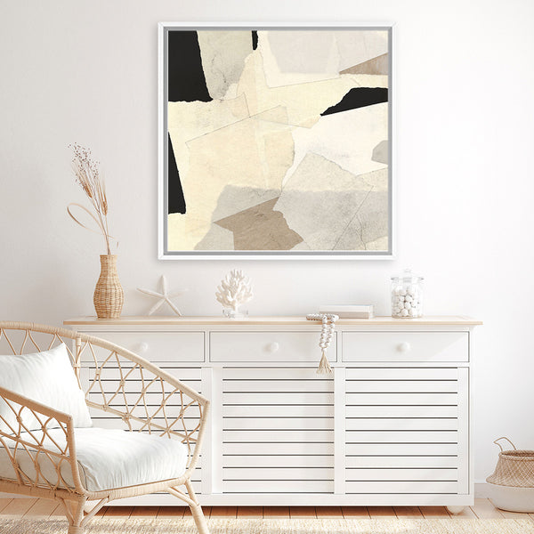 Shop Layered Abstract (Square) Canvas Art Print-Abstract, Dan Hobday, Neutrals, Square, View All-framed wall decor artwork