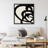 Shop Mono Brush 2 (Square) Canvas Art Print-Abstract, Black, Dan Hobday, Square, View All-framed wall decor artwork