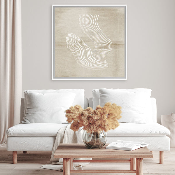 Shop Moved (Square) Canvas Art Print-Abstract, Dan Hobday, Neutrals, Square, View All-framed wall decor artwork