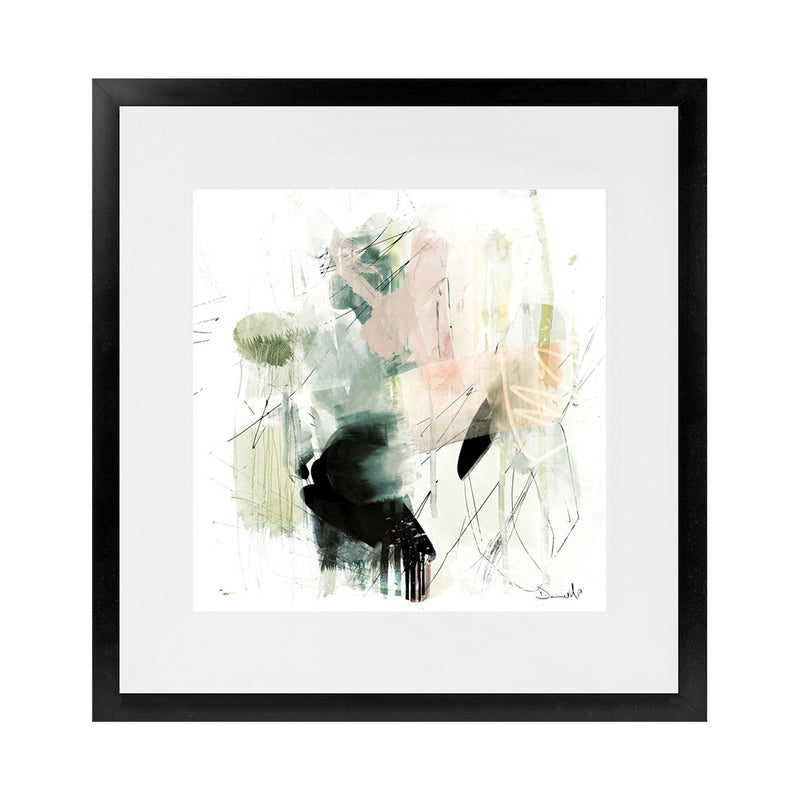 Shop Pianta (Square) Art Print-Abstract, Dan Hobday, Green, Square, View All, White-framed painted poster wall decor artwork