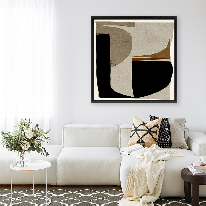 Shop Remix (Square) Canvas Art Print-Abstract, Black, Brown, Dan Hobday, Square, View All-framed wall decor artwork