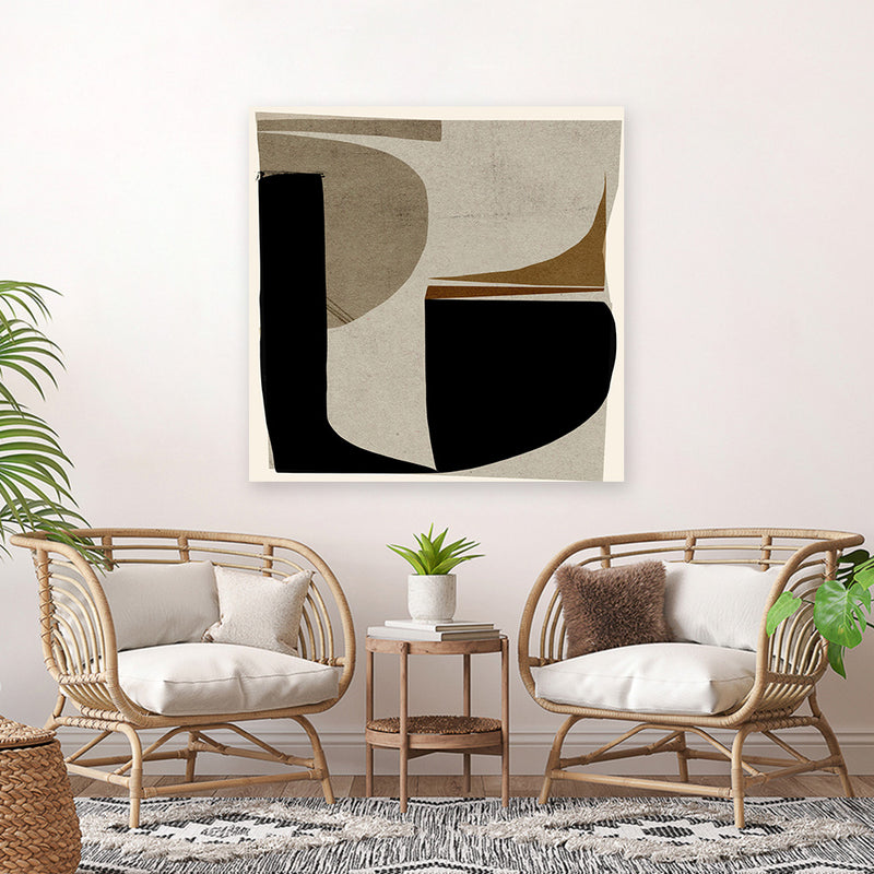 Shop Remix (Square) Canvas Art Print-Abstract, Black, Brown, Dan Hobday, Square, View All-framed wall decor artwork