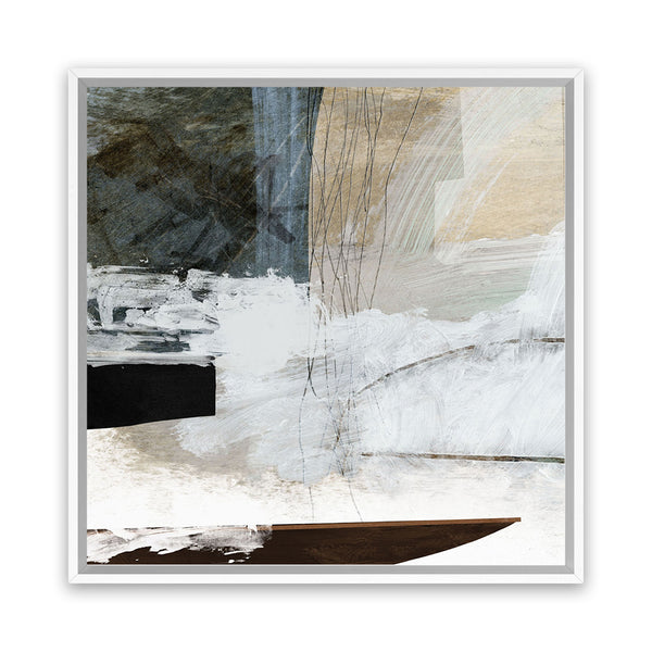 Shop Reach You (Square) Canvas Art Print-Abstract, Dan Hobday, Neutrals, Square, View All, White-framed wall decor artwork