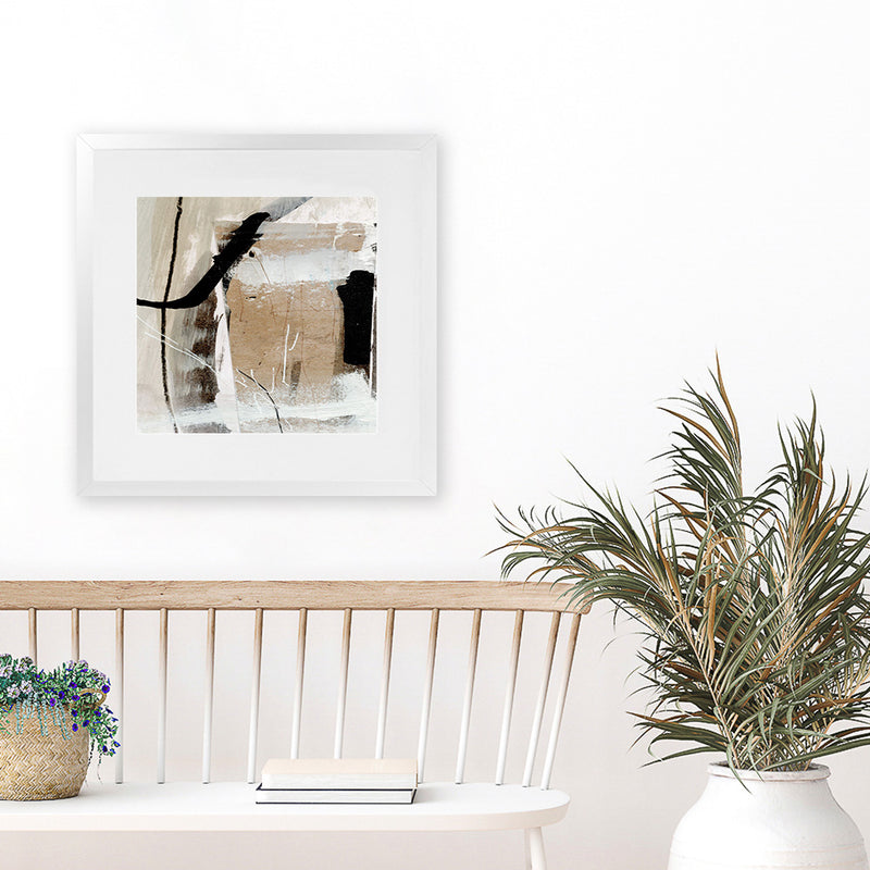 Shop Sentiment (Square) Art Print-Abstract, Brown, Dan Hobday, Square, View All-framed painted poster wall decor artwork