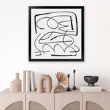 Shop Simple (Square) Art Print-Abstract, Black, Dan Hobday, Square, View All, White-framed painted poster wall decor artwork