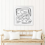 Shop Simple (Square) Art Print-Abstract, Black, Dan Hobday, Square, View All, White-framed painted poster wall decor artwork