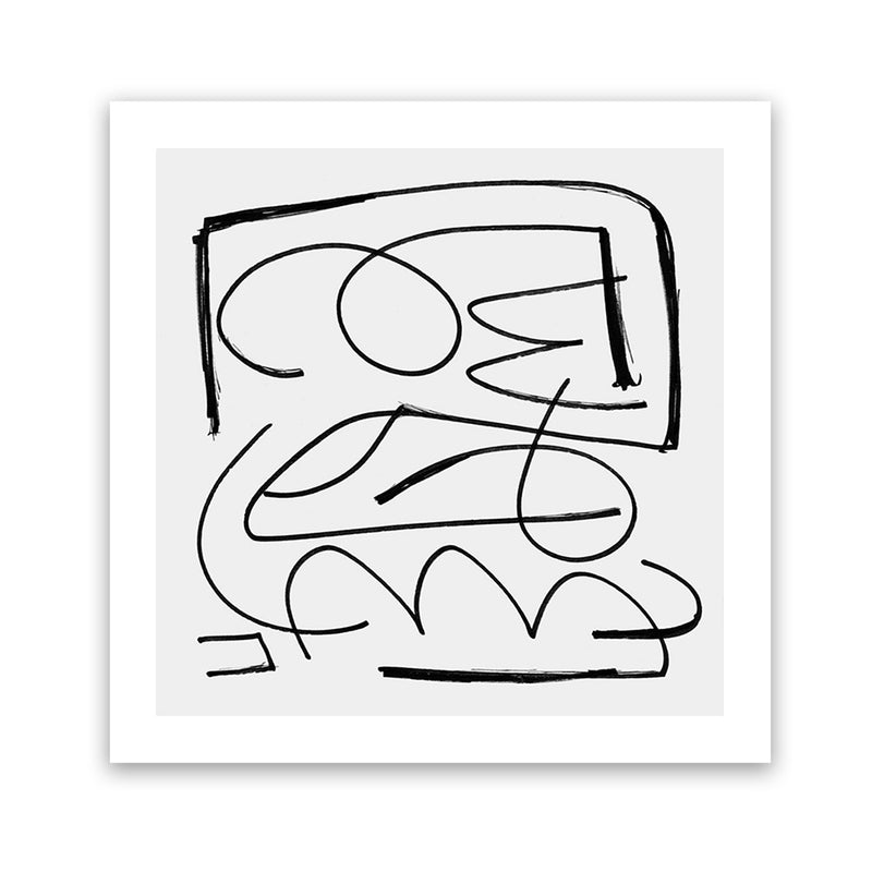 Shop Simple (Square) Art Print-Abstract, Black, Dan Hobday, Square, View All, White-framed painted poster wall decor artwork