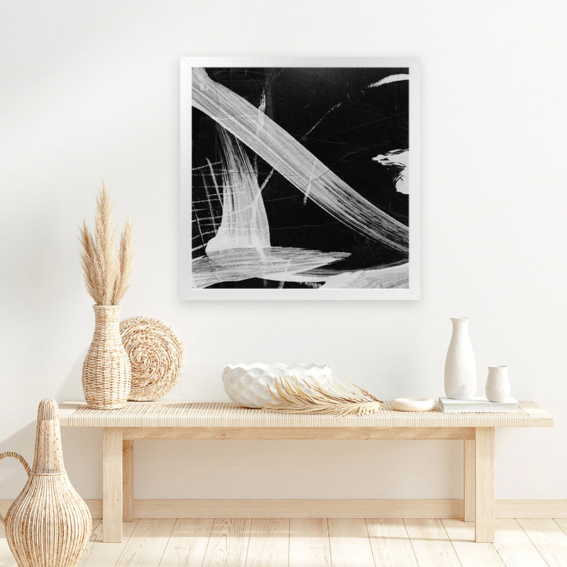 Shop Sinking 2 (Square) Art Print-Abstract, Black, Dan Hobday, Square, View All-framed painted poster wall decor artwork