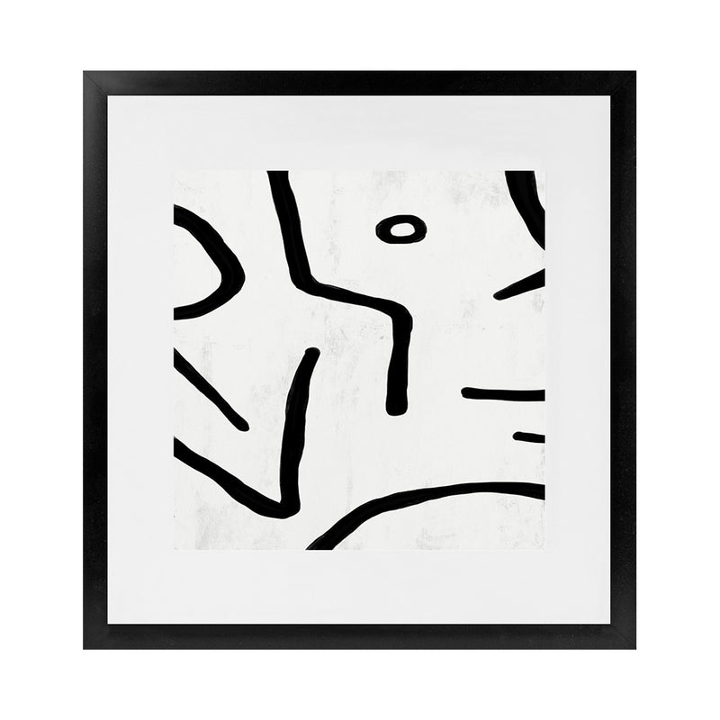 Shop Stark (Square) Art Print-Abstract, Black, Dan Hobday, Square, View All, White-framed painted poster wall decor artwork
