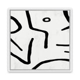 Shop Stark (Square) Canvas Art Print-Abstract, Black, Dan Hobday, Square, View All, White-framed wall decor artwork