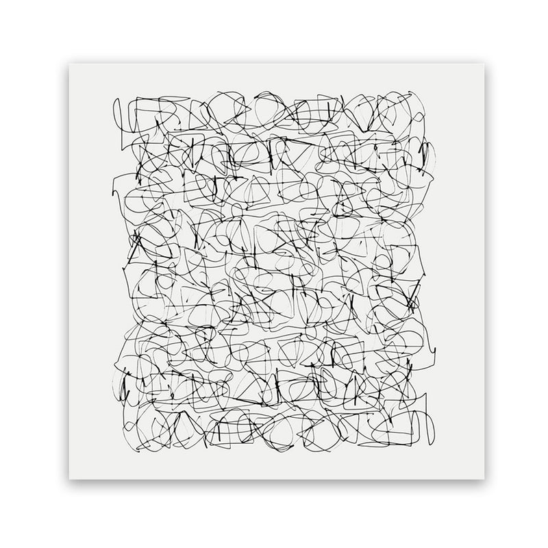 Shop Statement (Square) Art Print-Abstract, Black, Dan Hobday, Square, View All, White-framed painted poster wall decor artwork