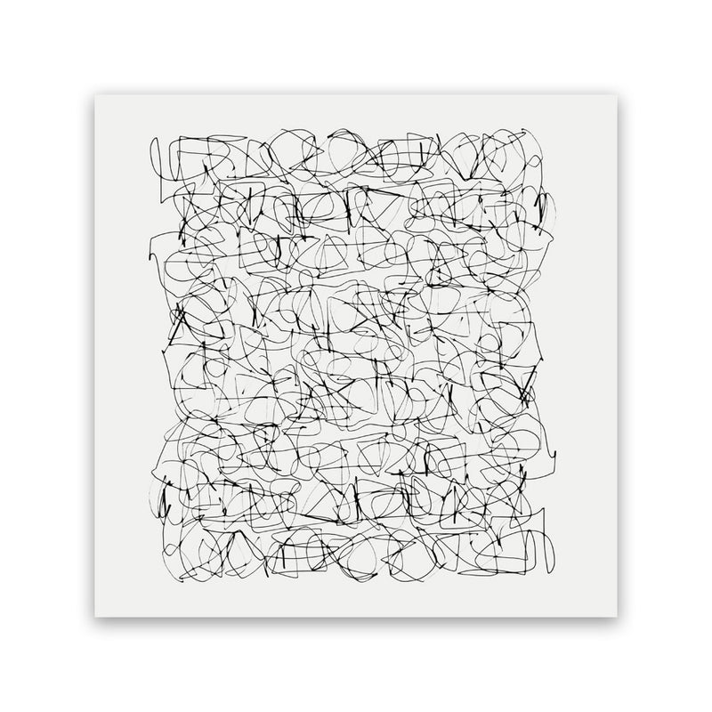 Shop Statement (Square) Canvas Art Print-Abstract, Black, Dan Hobday, Square, View All, White-framed wall decor artwork