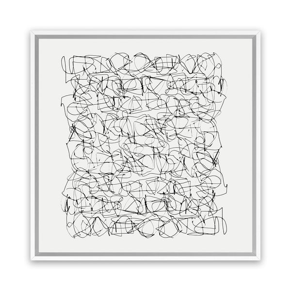 Shop Statement (Square) Canvas Art Print-Abstract, Black, Dan Hobday, Square, View All, White-framed wall decor artwork
