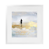 Shop Sun Dip (Square) Art Print-Abstract, Dan Hobday, Grey, Square, View All, Yellow-framed painted poster wall decor artwork