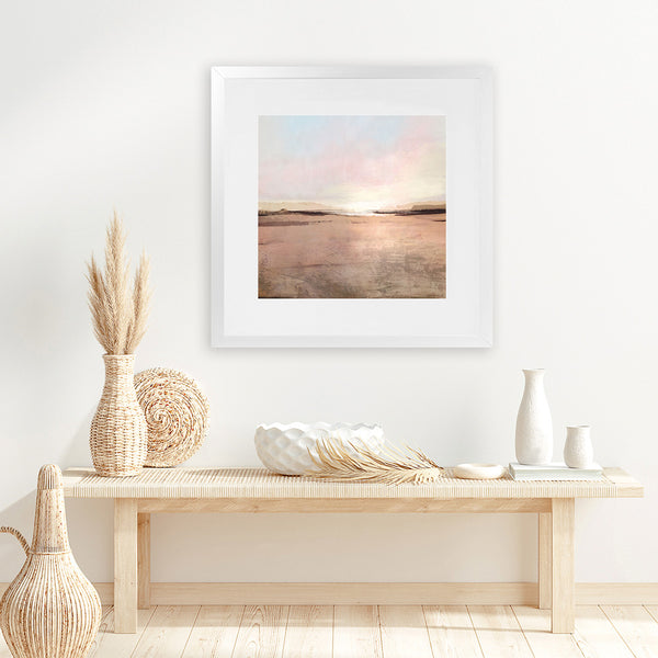 Shop New Dawn (Square) Art Print-Abstract, Brown, Dan Hobday, Orange, Square, View All-framed painted poster wall decor artwork