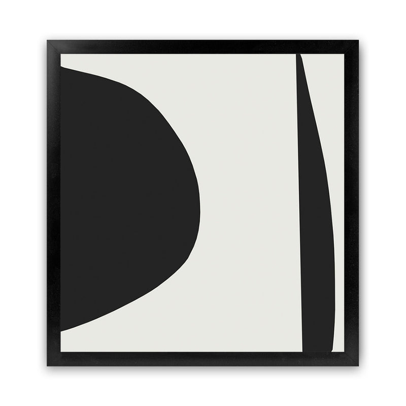 Shop Minimal Black 1 (Square) Art Print-Abstract, Black, Dan Hobday, Neutrals, Square, View All-framed painted poster wall decor artwork