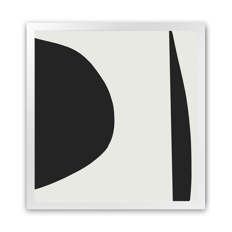 Shop Minimal Black 1 (Square) Art Print-Abstract, Black, Dan Hobday, Neutrals, Square, View All-framed painted poster wall decor artwork