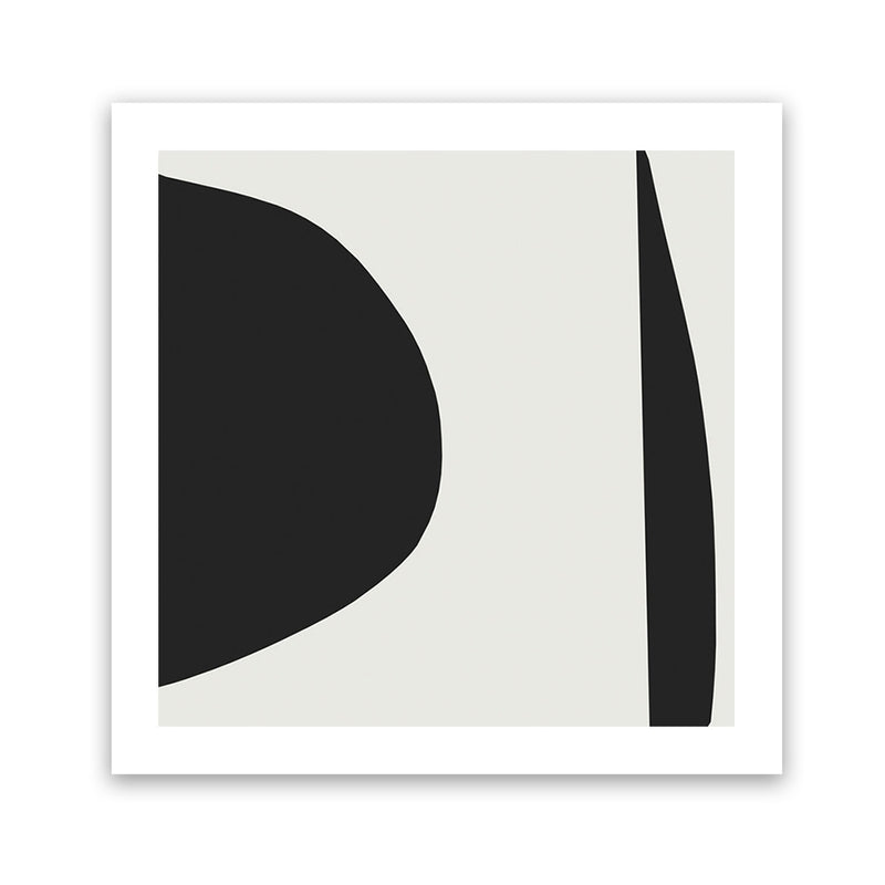 Shop Minimal Black 1 (Square) Art Print-Abstract, Black, Dan Hobday, Neutrals, Square, View All-framed painted poster wall decor artwork