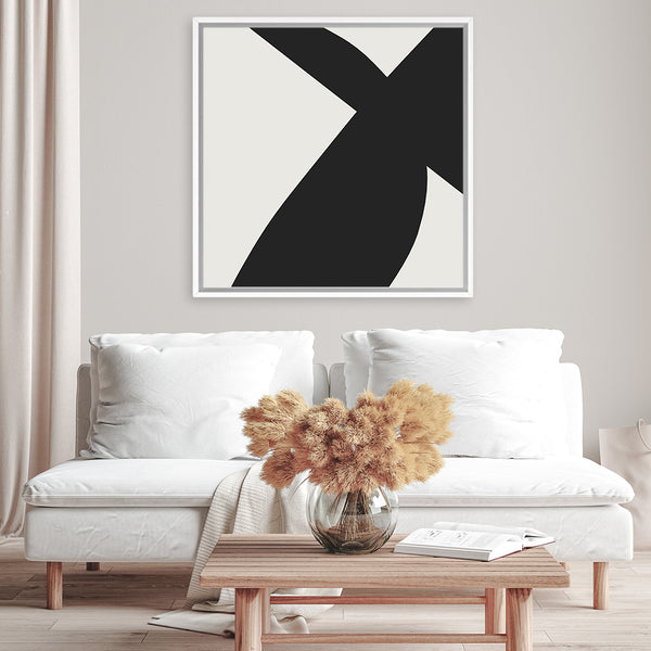 Shop Minimal Black 2 (Square) Canvas Art Print-Abstract, Black, Dan Hobday, Square, View All-framed wall decor artwork