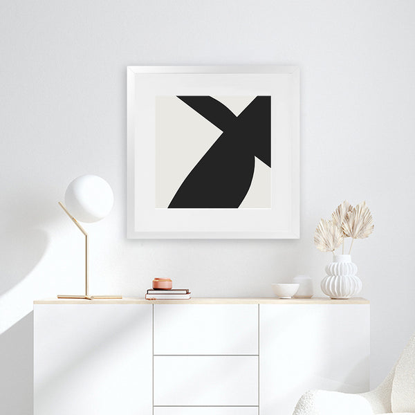 Shop Minimal Black 2 (Square) Art Print-Abstract, Black, Dan Hobday, Square, View All-framed painted poster wall decor artwork