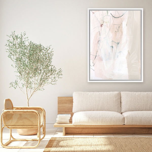 Shop Fade To White Canvas Art Print-Abstract, Dan Hobday, Neutrals, Portrait, Rectangle, View All-framed wall decor artwork
