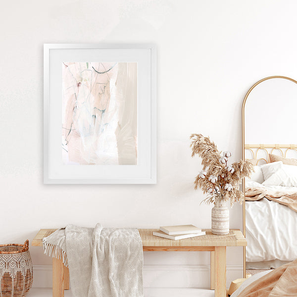 Shop Fade To White Art Print-Abstract, Dan Hobday, Neutrals, Portrait, Rectangle, View All-framed painted poster wall decor artwork