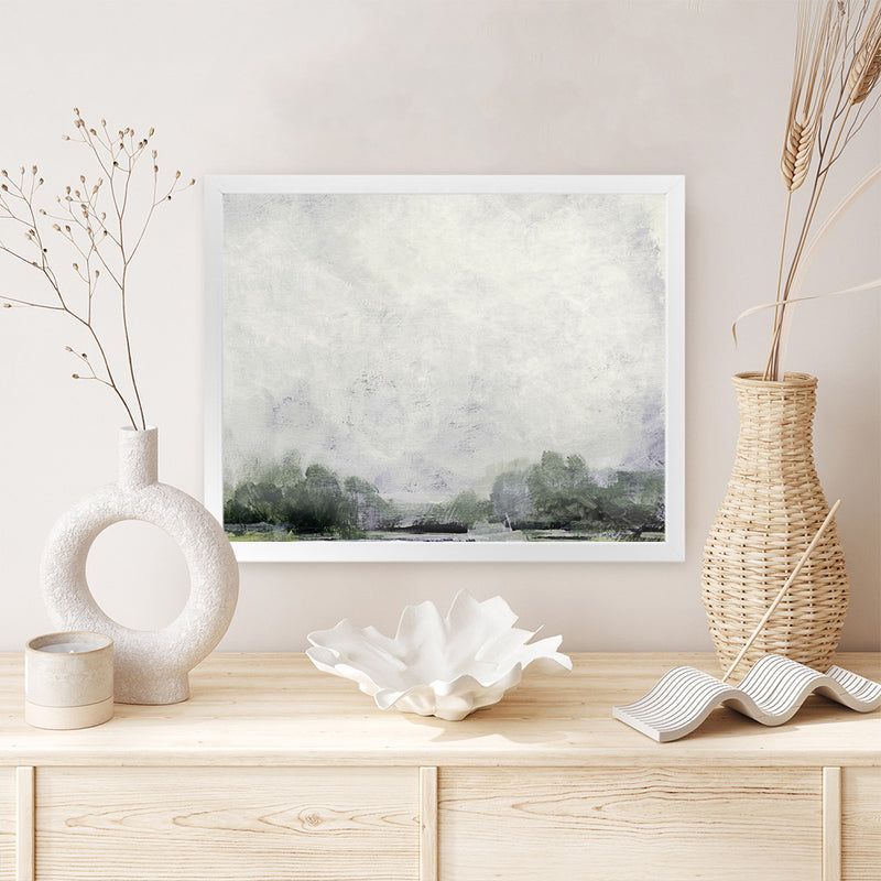 Shop Forest Edge Art Print-Abstract, Dan Hobday, Horizontal, Neutrals, Rectangle, View All-framed painted poster wall decor artwork