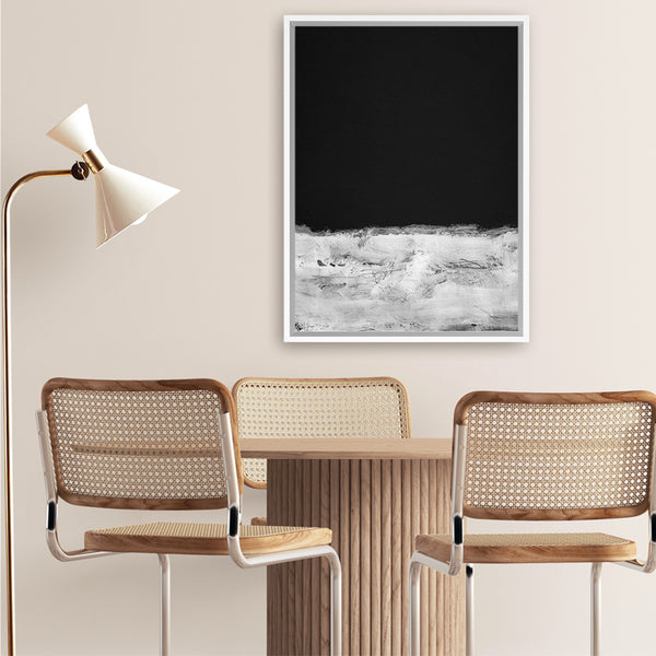 Shop Mono Horizon Canvas Art Print-Abstract, Black, Dan Hobday, Portrait, Rectangle, View All-framed wall decor artwork