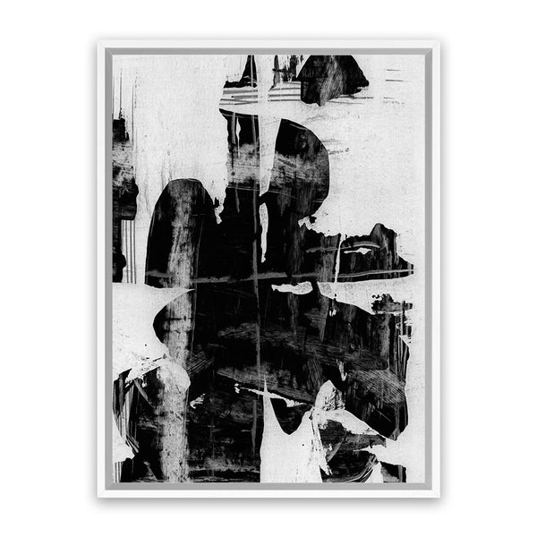 Shop Plume Canvas Art Print-Abstract, Black, Dan Hobday, Portrait, Rectangle, View All-framed wall decor artwork