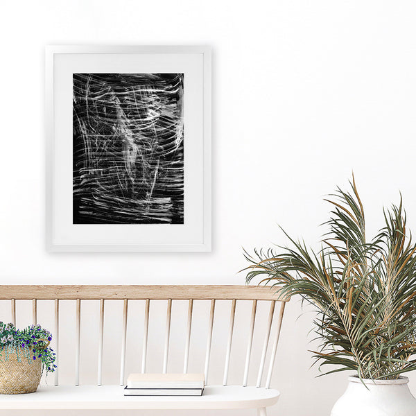 Shop Shimmer Art Print-Abstract, Black, Dan Hobday, Portrait, Rectangle, View All-framed painted poster wall decor artwork