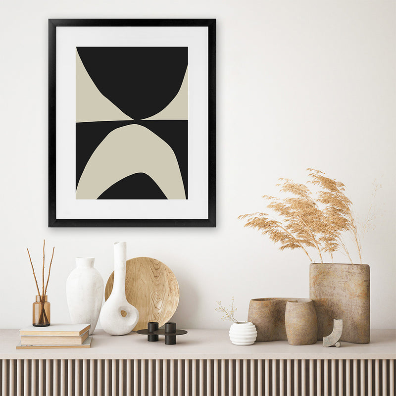 Shop State Art Print-Abstract, Black, Dan Hobday, Neutrals, Portrait, Rectangle, View All-framed painted poster wall decor artwork