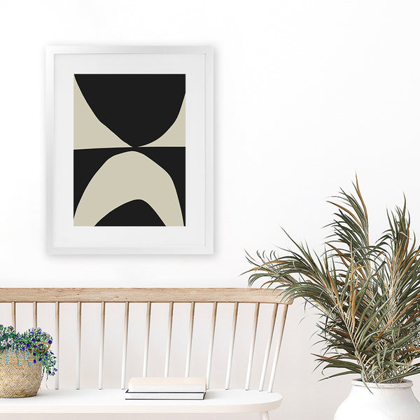 Shop State Art Print-Abstract, Black, Dan Hobday, Neutrals, Portrait, Rectangle, View All-framed painted poster wall decor artwork